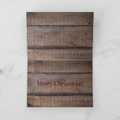 Rustic Christmas Barn Truck Christmas Tree at Farm Feestdagen Kaart (Binnen)