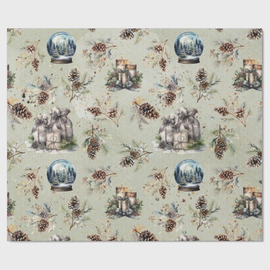 Rustic Christmas  Cadeaupapier (Vlak)