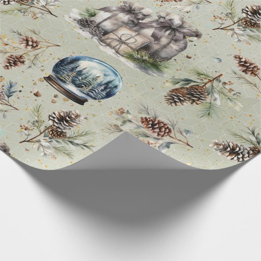 Rustic Christmas Cadeaupapier (Hoek)