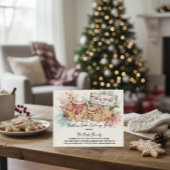 Rustic Christmas Cookie Exchange Party Design Kaart