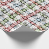 Rustic Christmas Gingham Cadeaupapier (Hoek)