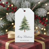 Rustic Christmas Green Tree | Merry Christmas Gift Cadeaulabel
