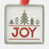 Rustic Christmas Joy Metalen Ornament (Voorkant)