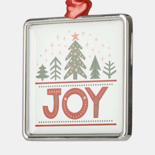 Rustic Christmas Joy Metalen Ornament (Links)