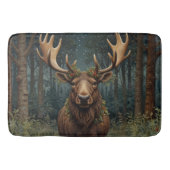 Rustic Christmas moose deer boho woodland forest  Badmat (Voorkant)