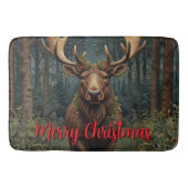 Rustic Christmas moose deer boho woodland forest  Badmat (Voorkant)