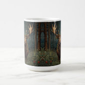 Rustic Christmas moose deer boho woodland forest  Koffiemok (Center)