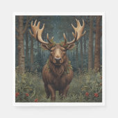 Rustic Christmas moose deer boho woodland forest  Servet (Voorkant)