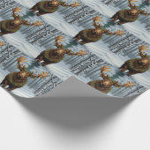 Rustic Christmas moose winter woodland forest  Cadeaupapier (Hoek)