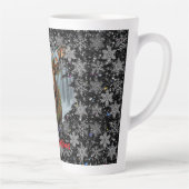 Rustic Christmas moose winter woodland forest snow Latte Mok (Rechts)