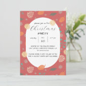 Rustic Christmas Nature Pattern Kaart (Staand voorkant)