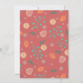 Rustic Christmas Nature Pattern Kaart (Achterkant)