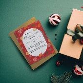 Rustic Christmas Nature Pattern Kaart