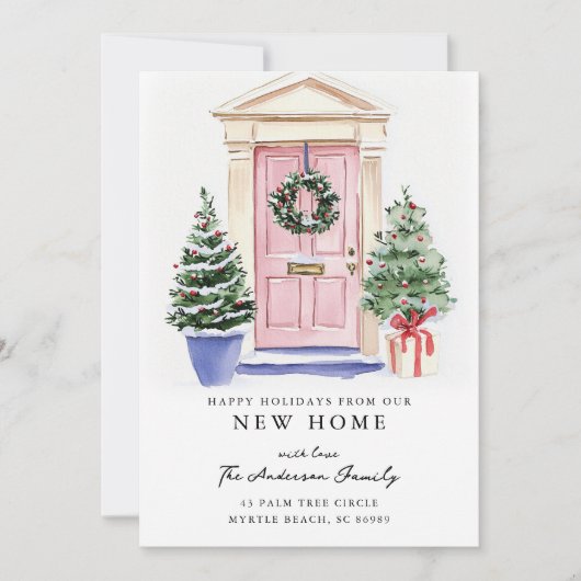 Rustic Christmas New Home Holiday Card Aankondiging (Voorkant)