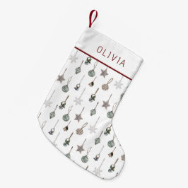 Rustic Christmas Ornaments  Custom Name Kleine Kerstsok