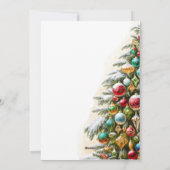Rustic Christmas Party Invitation Kaart Waterverf (Achterkant)