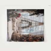 Rustic Christmas Photo Backdrop Wandkleed (Voorkant (horizontaal))