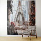 Rustic Christmas Photo Backdrop Wandkleed (In situ)