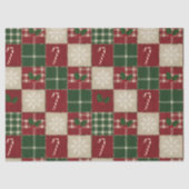 Rustic Christmas Quilt Plaid Tissuepapier (Voorkant)