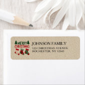 Rustic Christmas Stockings Holiday  Etiket (Insitu)