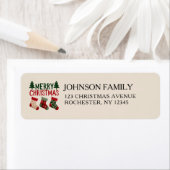 Rustic Christmas Stockings Holiday Etiket (Insitu)