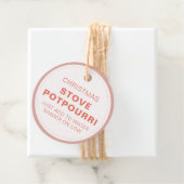 Rustic Christmas Stove Potpourri Bedankjes Labels (In situ)