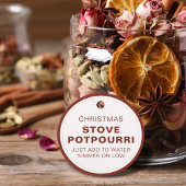 Rustic Christmas Stove Potpourri Bedankjes Labels