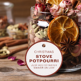 Rustic Christmas Stove Potpourri Bedankjes Labels