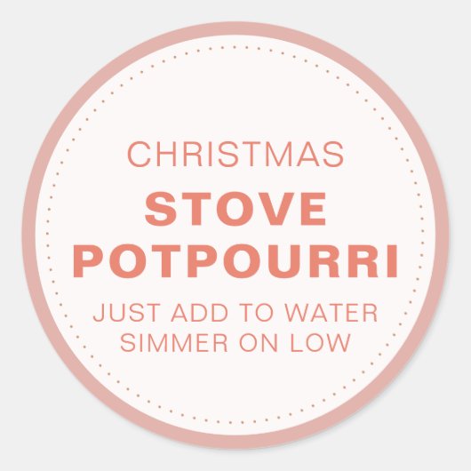 Rustic Christmas Stove Potpourri Ronde Sticker (Voorkant)