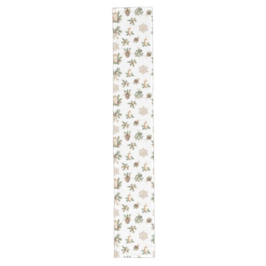 Rustic Christmas Table Runner Lange Tafelloper (Voorkant)