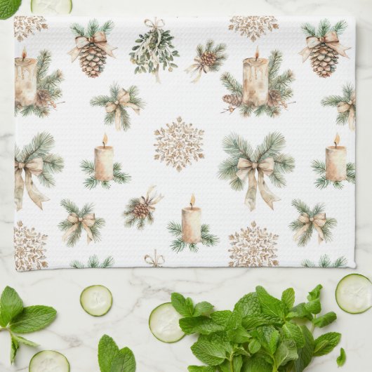 Rustic Christmas Tea Towel Theedoek (Gevouwen)