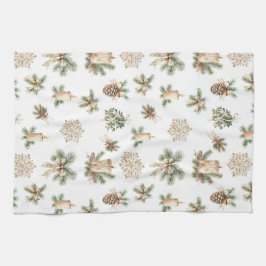 Rustic Christmas Tea Towel Theedoek