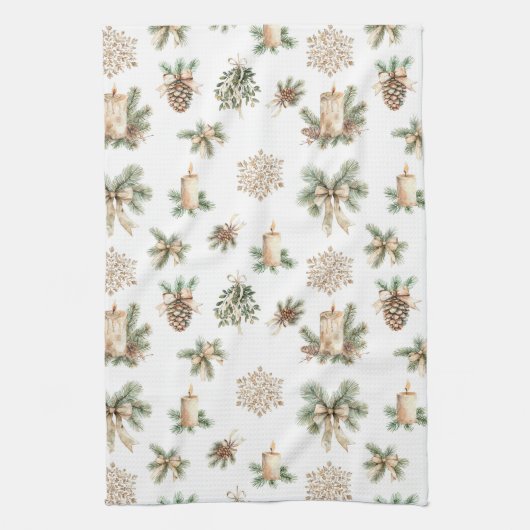 Rustic Christmas Tea Towel Theedoek (Verticaal)
