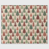 Rustic Christmas Tree Cadeaupapier (Vlak)