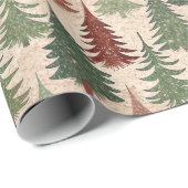 Rustic Christmas Tree Cadeaupapier (Rol Hoek)