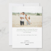 Rustic Christmas Tree In Basket Photo Flat Feestdagenkaart (Achterkant)