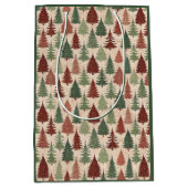 Rustic Christmas Tree Medium Cadeauzakje (Voorkant)