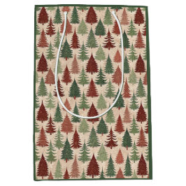 Rustic Christmas Tree Medium Cadeauzakje