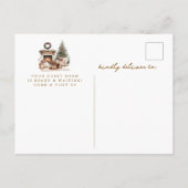 Rustic Christmas Tree New Home Card Aankondigingskaart (Achterkant)