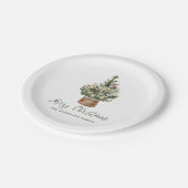 Rustic Christmas Tree Ornaments Neutral Holiday Papieren Bordje (Gekanteld)