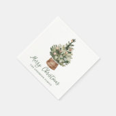 Rustic Christmas Tree Ornaments Neutral Holiday Servet (Hoek)