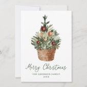 Rustic Christmas Tree Ornaments Non-Photo Feestdagenkaart (Voorkant)