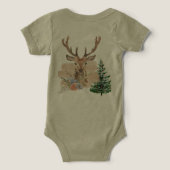 Rustic Christmas Tree with Brown-Beige Watercolor  (Design achterkant)