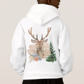 Rustic Christmas Tree with Brown-Beige Watercolor  (Achterkant)