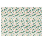 Rustic Christmas trees earthy red green tablecloth Tafelkleed (Voorkant (Horizontaal))