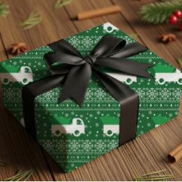 Rustic Christmas Truck Wrapping Paper Cadeaupapier