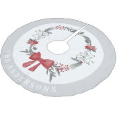 Rustic Christmas Wreath familienaam Kerstboom Rok (Gekanteld)