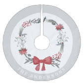 Rustic Christmas Wreath familienaam Kerstboom Rok (Voorkant)