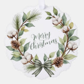 Rustic Christmas Wreath Ornament Kaart (Voorkant)