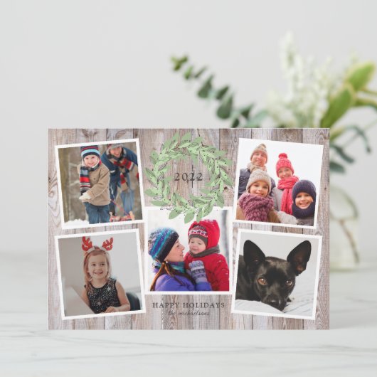 RUSTIC CHRISTMAS WREATH Photo Collage (Staand voorkant)